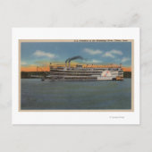 Clinton, IA - Uitzicht van S.S.President Briefkaart (Voorkant)