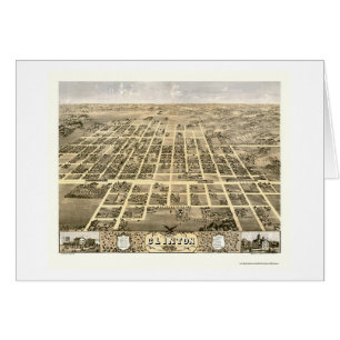 Clinton, IL Panoramic Map - 1869