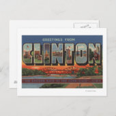 Clinton, IowaLarge Letter ScenesClinton, IA Briefkaart (Voorkant / Achterkant)