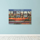 Clinton, IowaLarge Letter ScenesClinton, IA Canvas Afdruk (Insitu (Houten vloer))