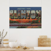 Clinton, IowaLarge Letter ScenesClinton, IA Poster (Keuken)