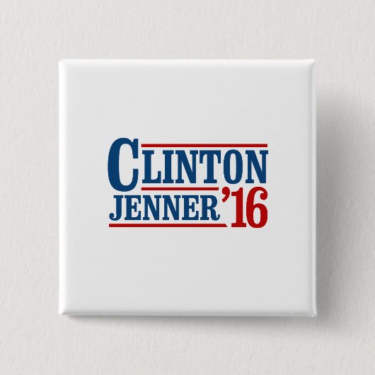 Clinton Jenner 2016 Vierkante Button 5,1 Cm (Voorkant)