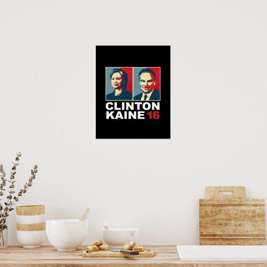 Clinton Kaine 16 - Posterized — Poster (Keuken)