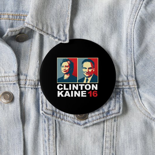 Clinton Kaine 16 - Posterized — Ronde Button 4,0 Cm (In situ)