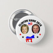CLINTON KAINE 2016 RONDE BUTTON 5,7 CM (Voorkant /achterkant)