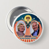 Clinton/Kaine 2016 Ronde Button 7,6 Cm (Voorkant /achterkant)