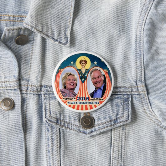Clinton/Kaine 2016 Ronde Button 7,6 Cm (In situ)