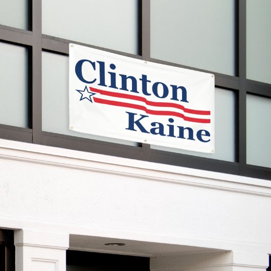 Clinton Kaine Campaign Spandoek (Buitenkant Gebouw)