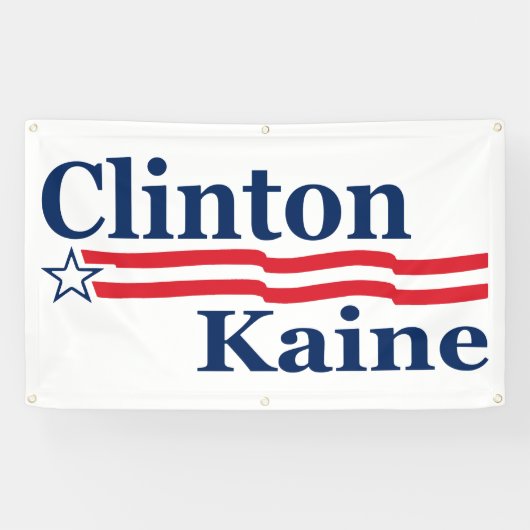 Clinton Kaine Campaign Spandoek (Horizontaal)