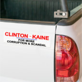 Clinton Kaine Corruptie en Schandaal Bumpersticker (Op Truck)