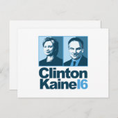 Clinton Kaine for America 2016 Briefkaart (Voorkant / Achterkant)