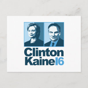 Clinton Kaine for America 2016 Briefkaart