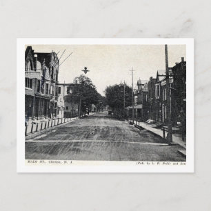 Clinton, New Jersey, Main St, Vintage Briefkaart