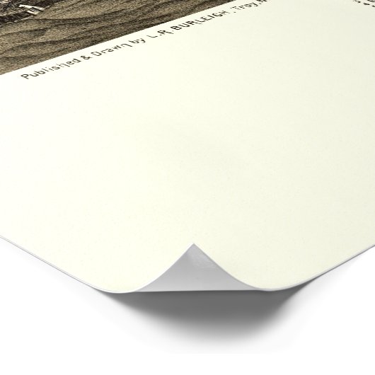 Clinton, NY Panoramic Map - 1885 Poster (Hoek)