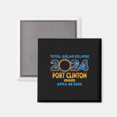 Clinton Ohio Eclipse 2024 totale zonsverduistering Magneet (Voorkant / Achterkant)