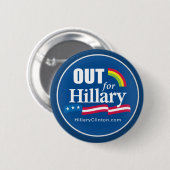 Clinton "OUT" Button Gay (Voorkant /achterkant)