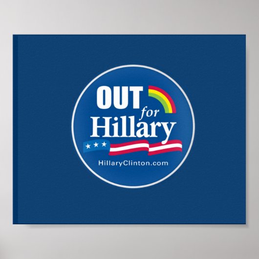 Clinton "Out" Poster Gay (Voorkant)