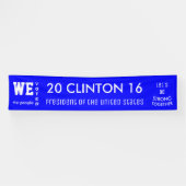 Clinton Popular Vote 2016 President of the USA Spandoek (Horizontaal)
