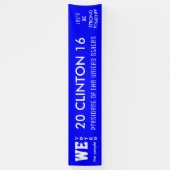 Clinton Popular Vote 2016 President of the USA Spandoek (Verticaal)