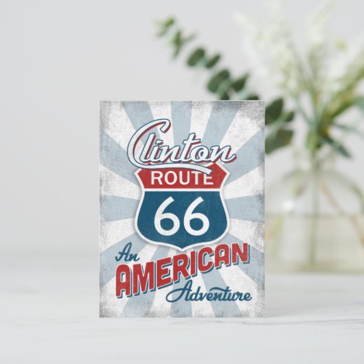 Clinton Route 66  Amerika Oklahoma Briefkaart (Staand voorkant)