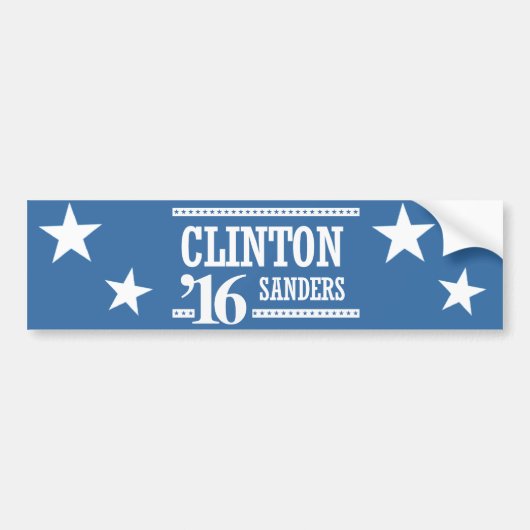 Clinton Sanders 2016 Bumpersticker (Voorkant)