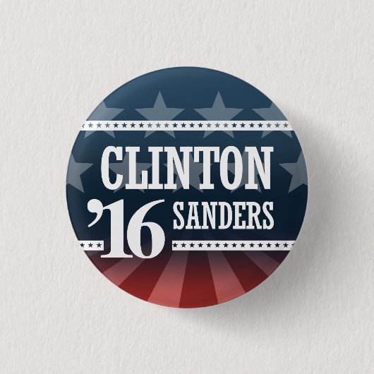 Clinton Sanders 2016 Ronde Button 3,2 Cm (Voorkant)