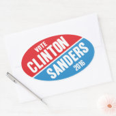Clinton Sanders Bumpersticker Ovale Sticker (Envelop)