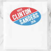 Clinton Sanders Bumpersticker Ovale Sticker (Tas)