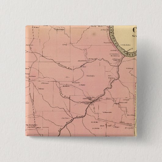 Clinton Township Vierkante Button 5,1 Cm (Voorkant)