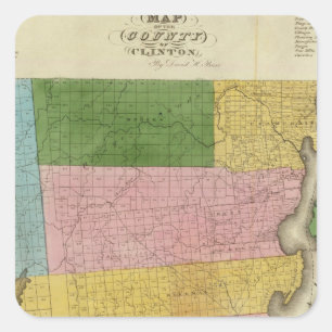 Clinton Vierkante Sticker