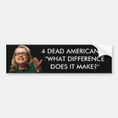 Clinton - Welk verschil maakt het? Bumpersticker (Voorkant)
