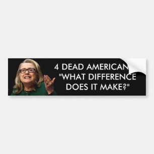 Clinton - Welk verschil maakt het? Bumpersticker