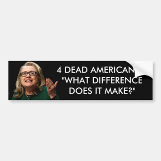 Clinton - Welk verschil maakt het? Bumpersticker
