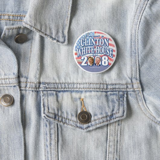 Clinton White House Button (In situ)