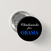 Clintonista voor OBAMA Ronde Button 3,2 Cm (Voorkant /achterkant)