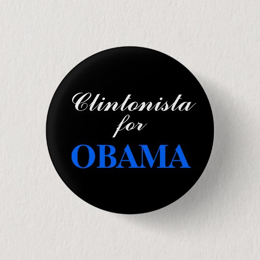 Clintonista voor OBAMA Ronde Button 3,2 Cm (Voorkant)