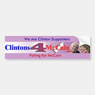 Clintons4McCain-Bumpersticker Bumpersticker