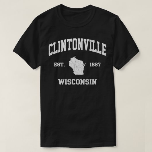 Clintonville Wisconsin WI State Athletic s T-shirt (Design voorkant)