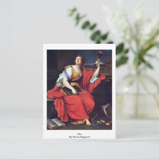 Clio by Pierre Mignard Briefkaart (Staand voorkant)