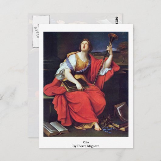 Clio by Pierre Mignard Briefkaart (Voorkant / Achterkant)