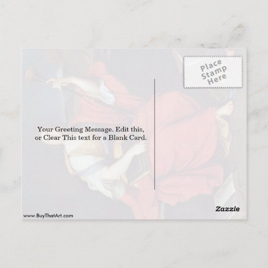 Clio by Pierre Mignard Briefkaart (Achterkant)