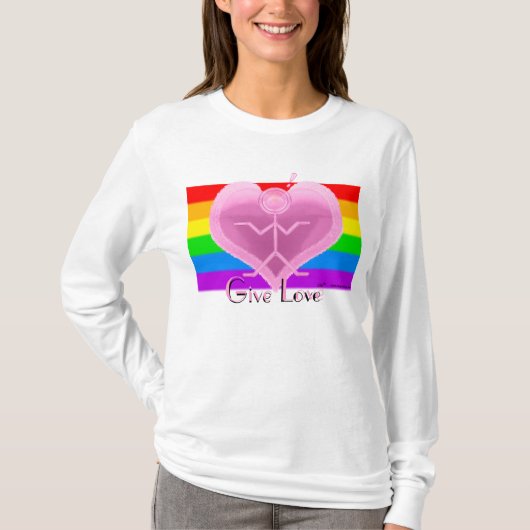 Clio "Geef liefde" Pride T-Shirt (Voorkant)