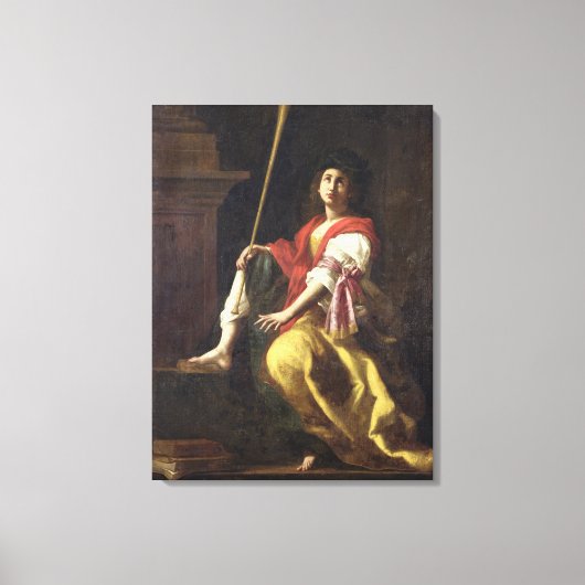 Clio, Muse of History, 1624 Canvas Afdruk (Voorkant)
