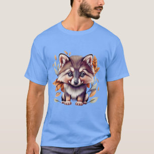 Clip art bébé loup noir corps gehele schattige aqu t-shirt