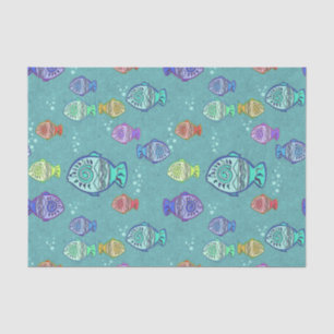 Clip Art Fish Pattern + jouw ideeën Tissuepapier