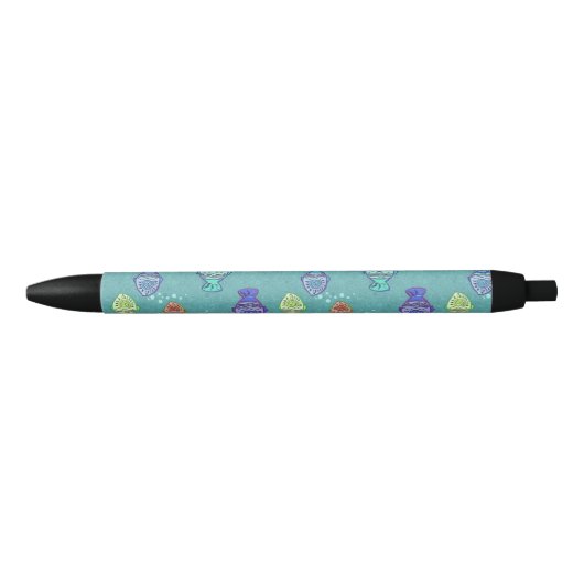 Clip Art Fish Pattern + jouw ideeën Zwarte Inkt Pen (Voorkant)