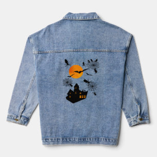 Clip art Halloween-Happy Halloween Denim Jacket