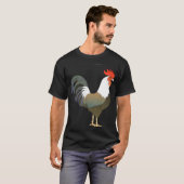 Clip Art van Stappende Haan T-shirt (Voorkant volledig)