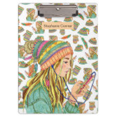 Clip Board Boho Pet Girl Klembord (Voorkant)