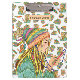 Clip Board Boho Pet Girl Klembord